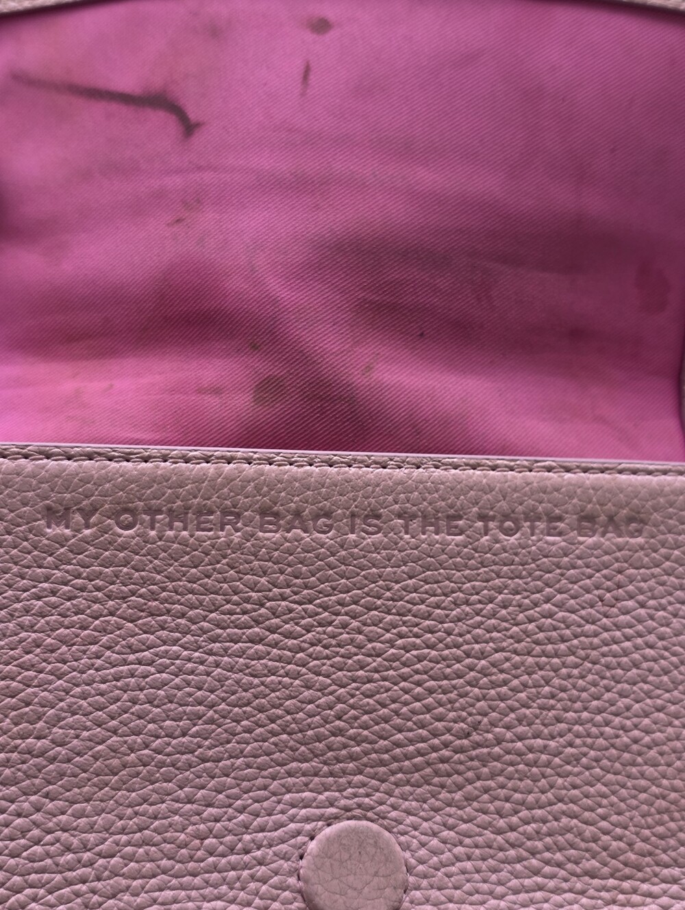 Marc Jacobs The Mini Bag Pink Pebbled Leather Crossbody Shoulder Bag Adjustable - Picture 13 of 16